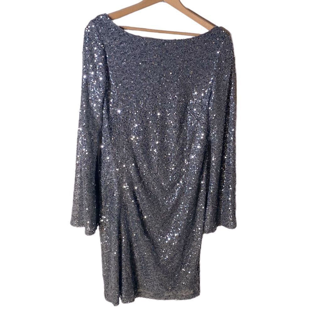 Lauren Ralph Lauren Sequin Dress NWT Silver Size 8